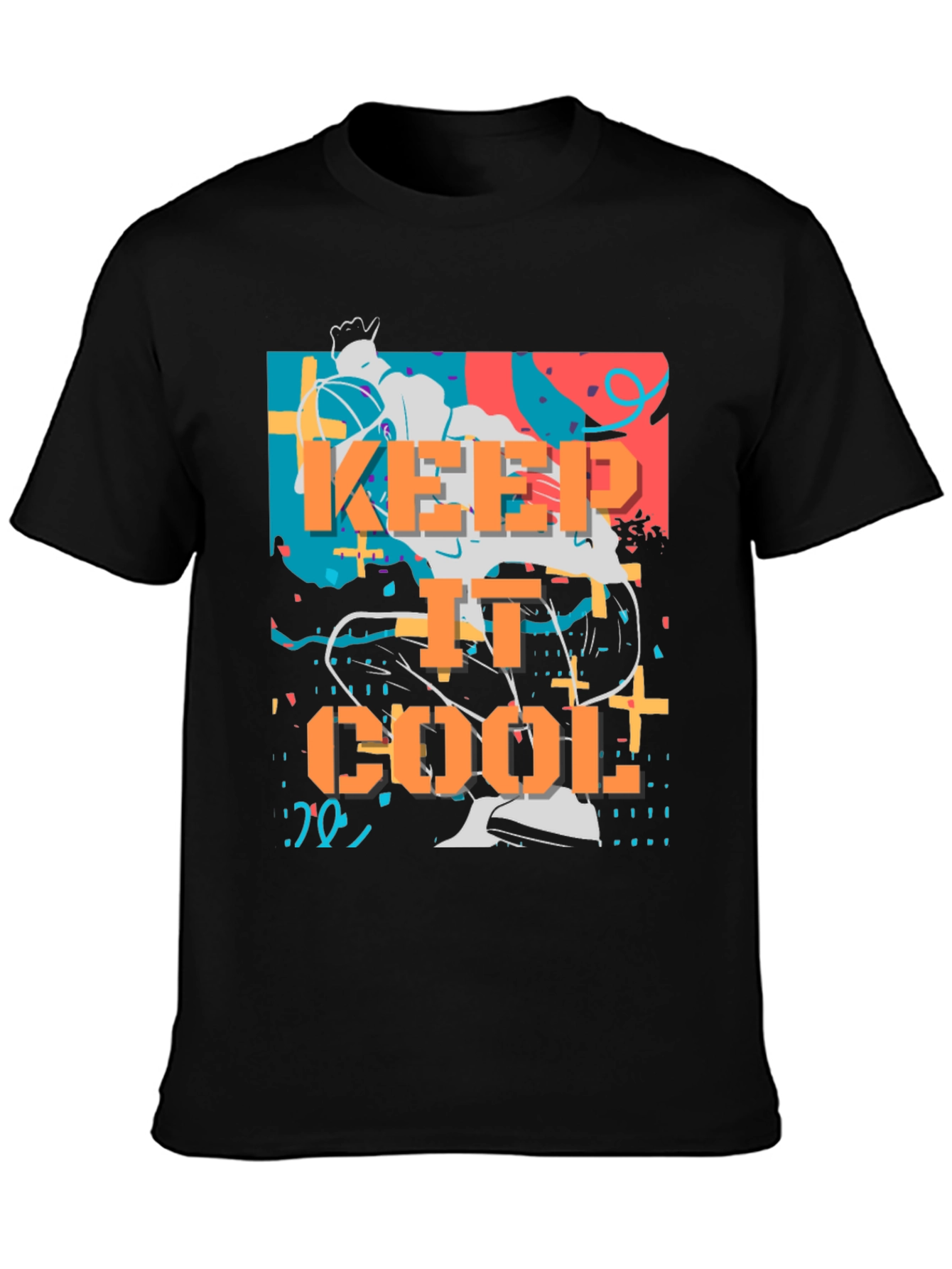 Keep It Cool Graphic Tee - Stylish Black T-Shirt
