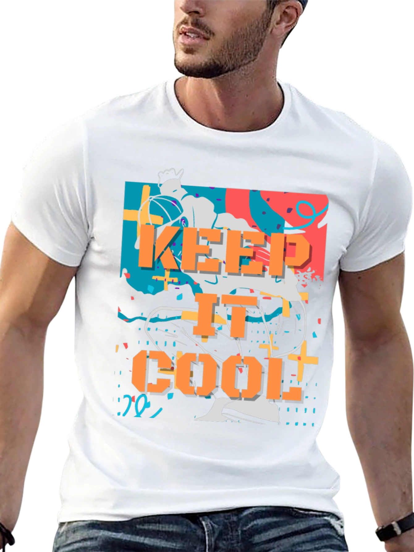 Keep It Cool Graphic Tee - Stylish Black T-Shirt