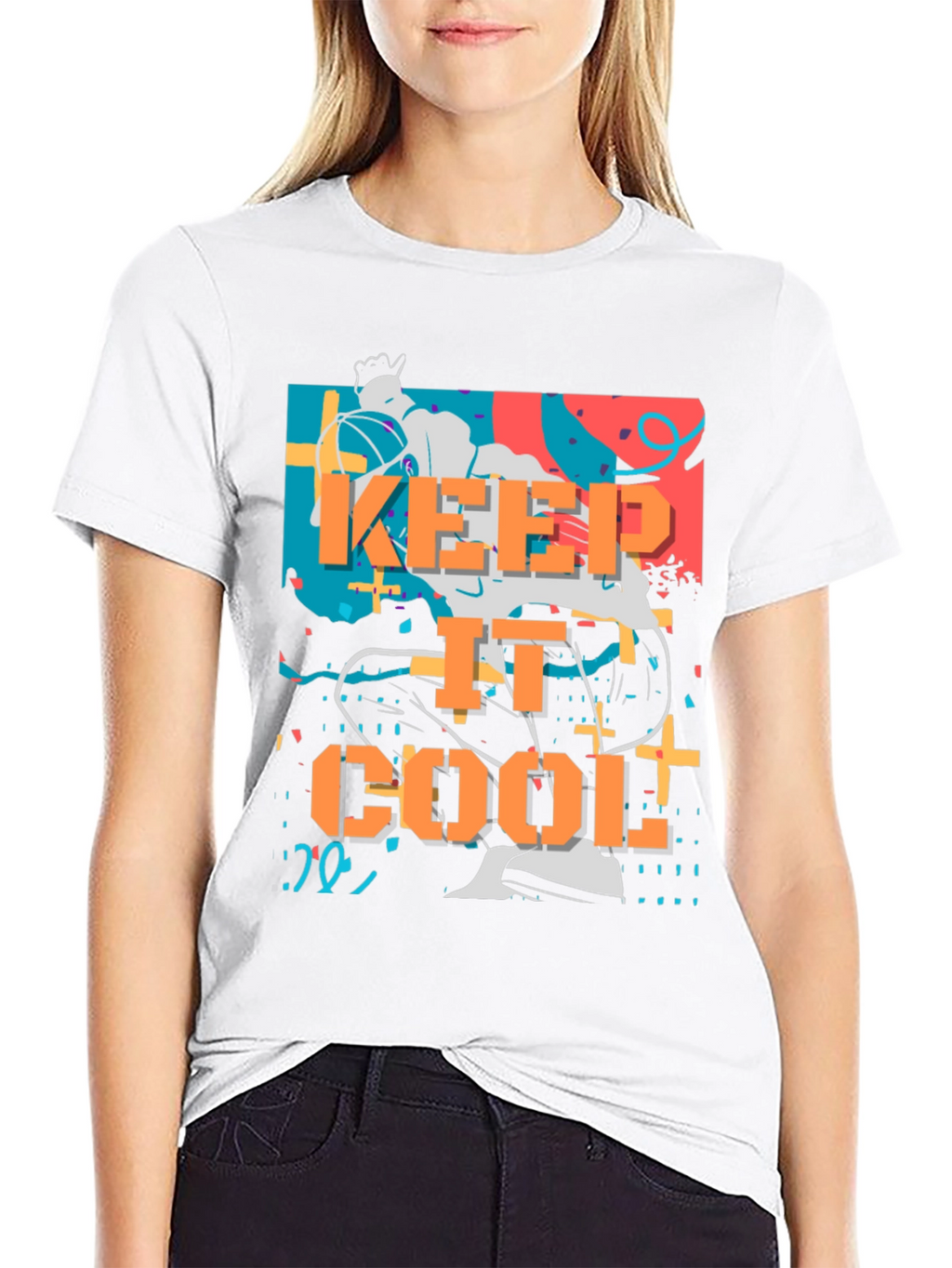 Keep It Cool Graphic Tee - Stylish Black T-Shirt