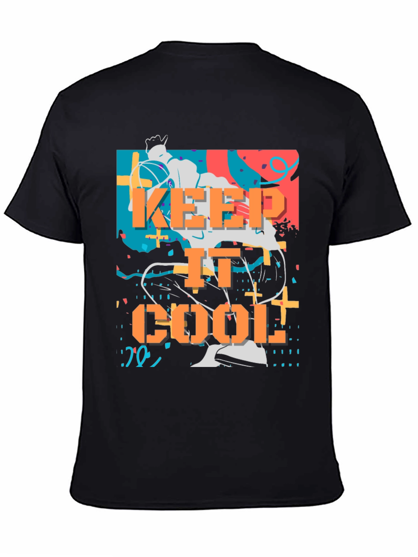 Keep It Cool Graphic Tee - Stylish Black T-Shirt