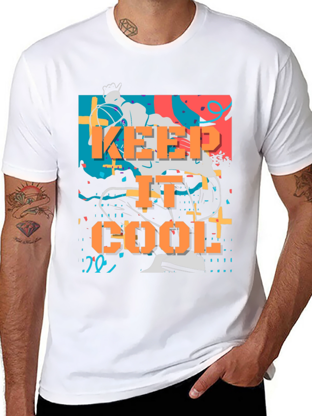 Keep It Cool Graphic Tee - Stylish Black T-Shirt