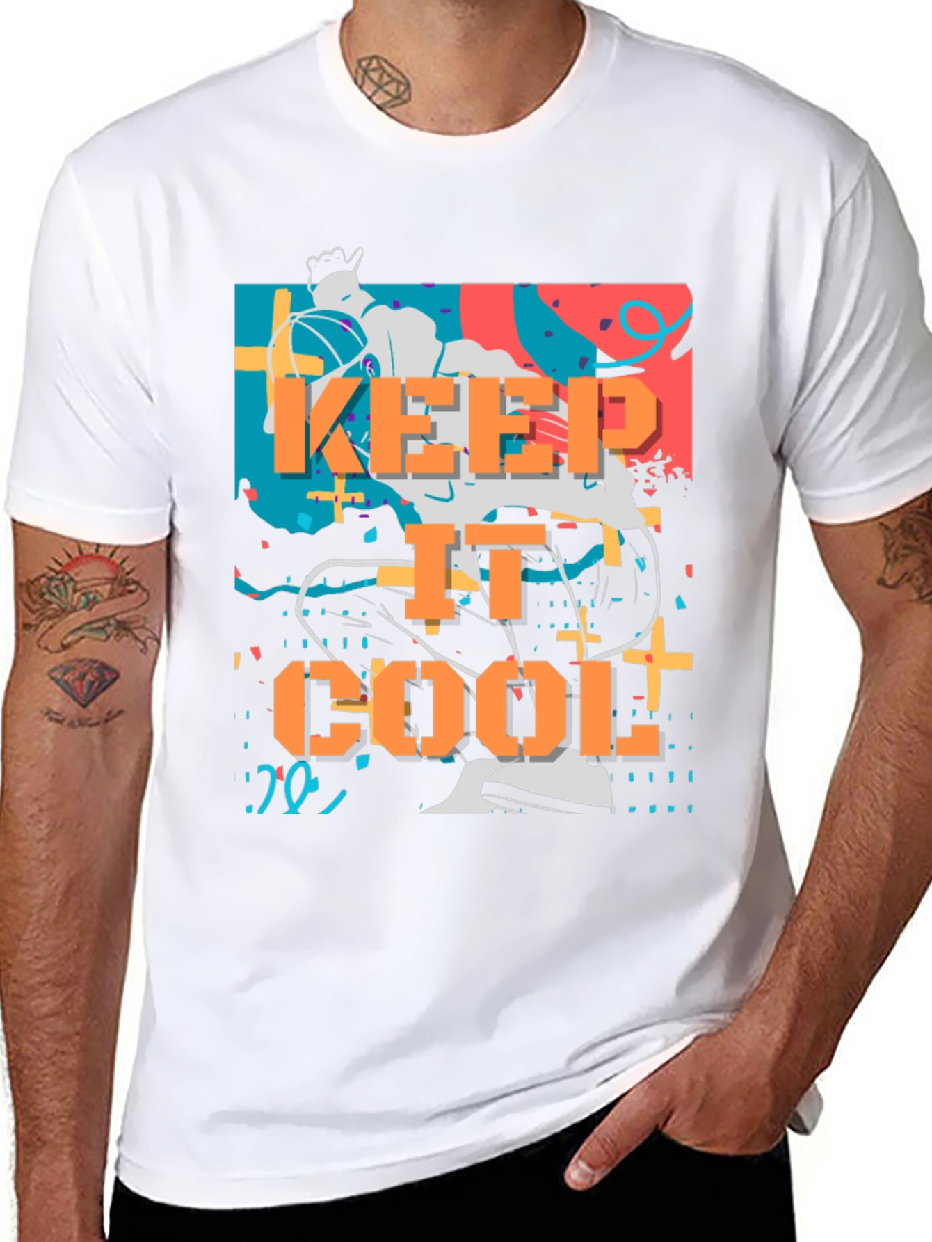 Keep It Cool Graphic Tee - Stylish Black T-Shirt