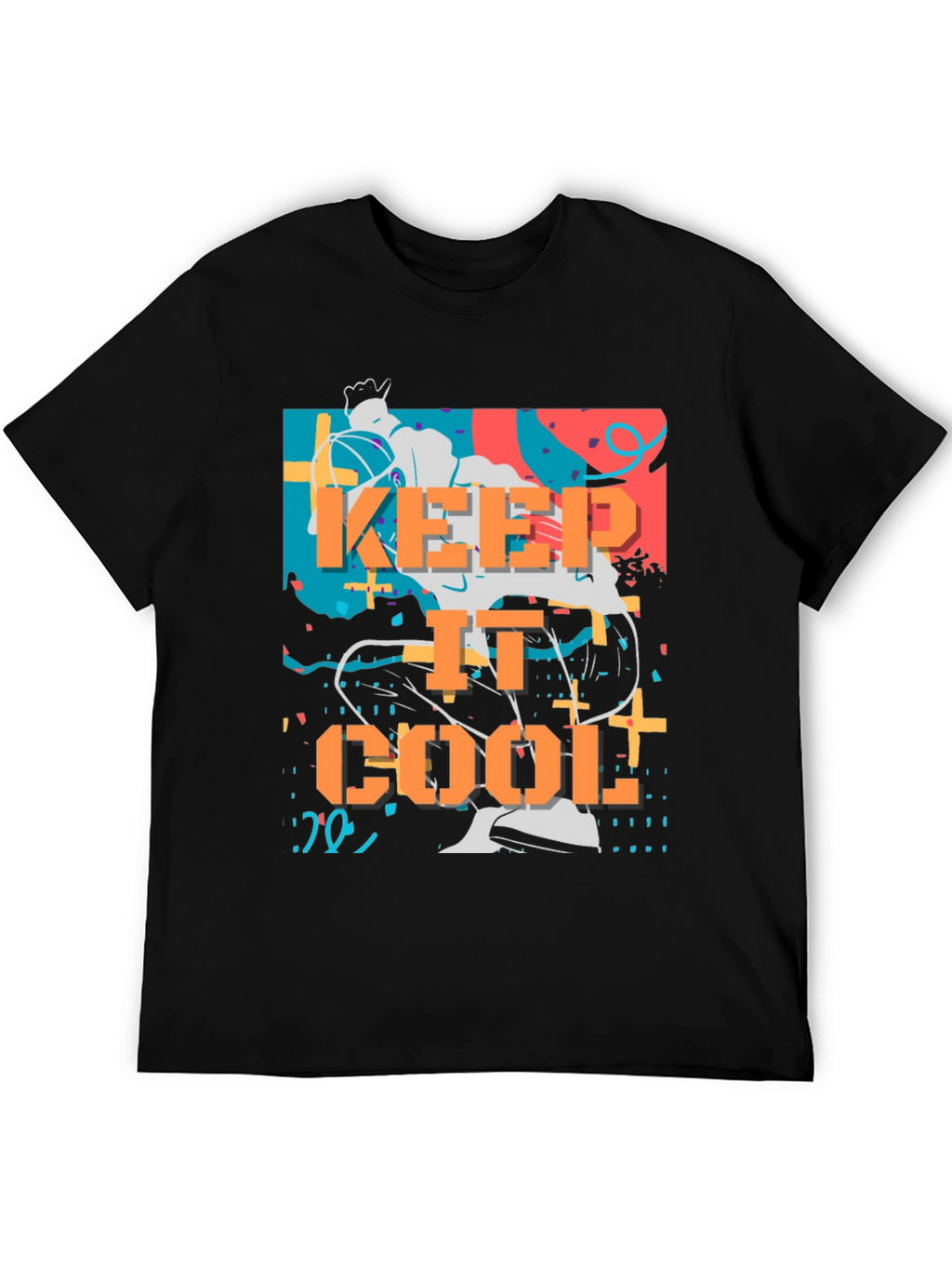 Keep It Cool Graphic Tee - Stylish Black T-Shirt