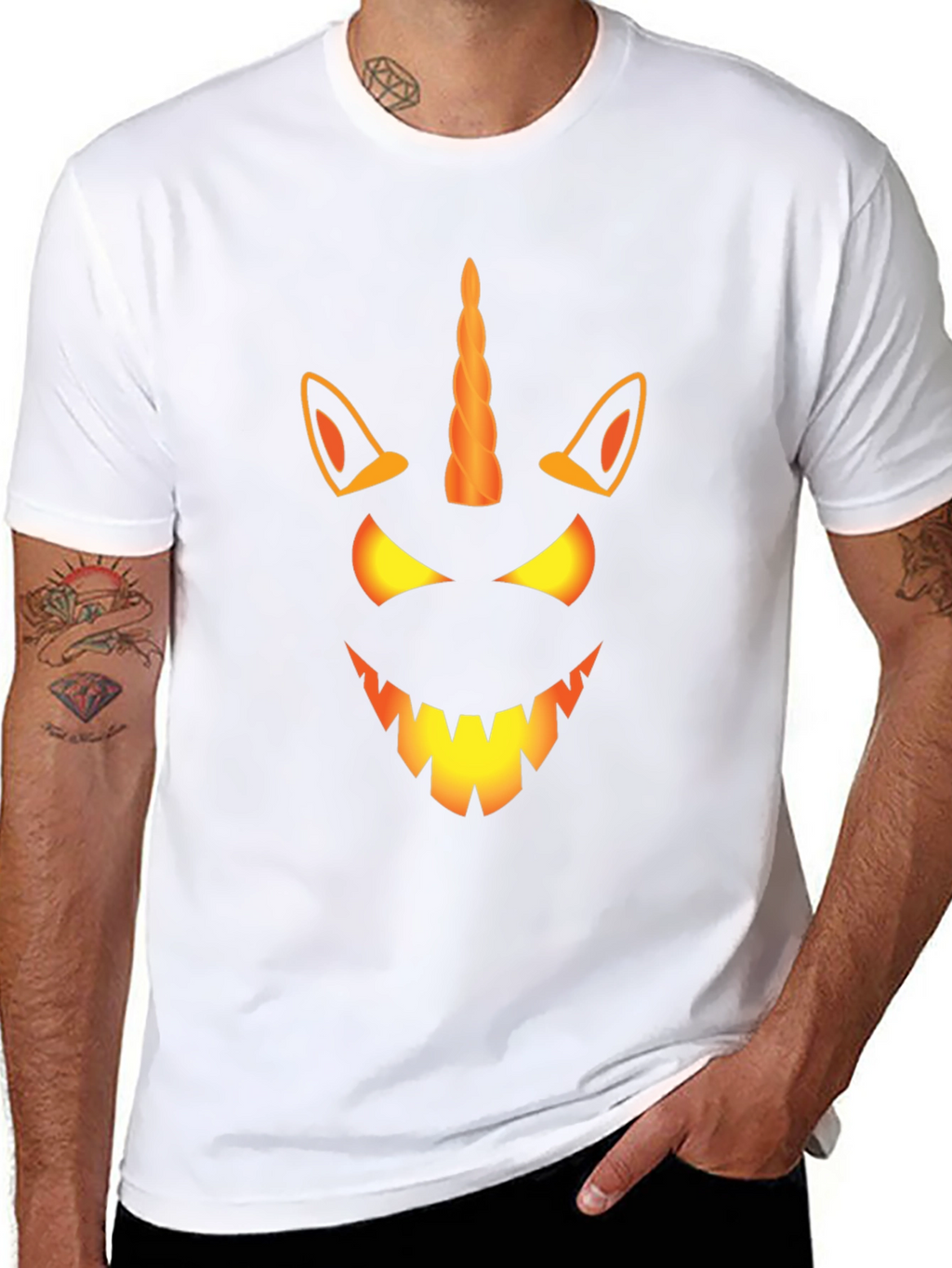 Unicorn Jack OLantern Halloween T-Shirt
