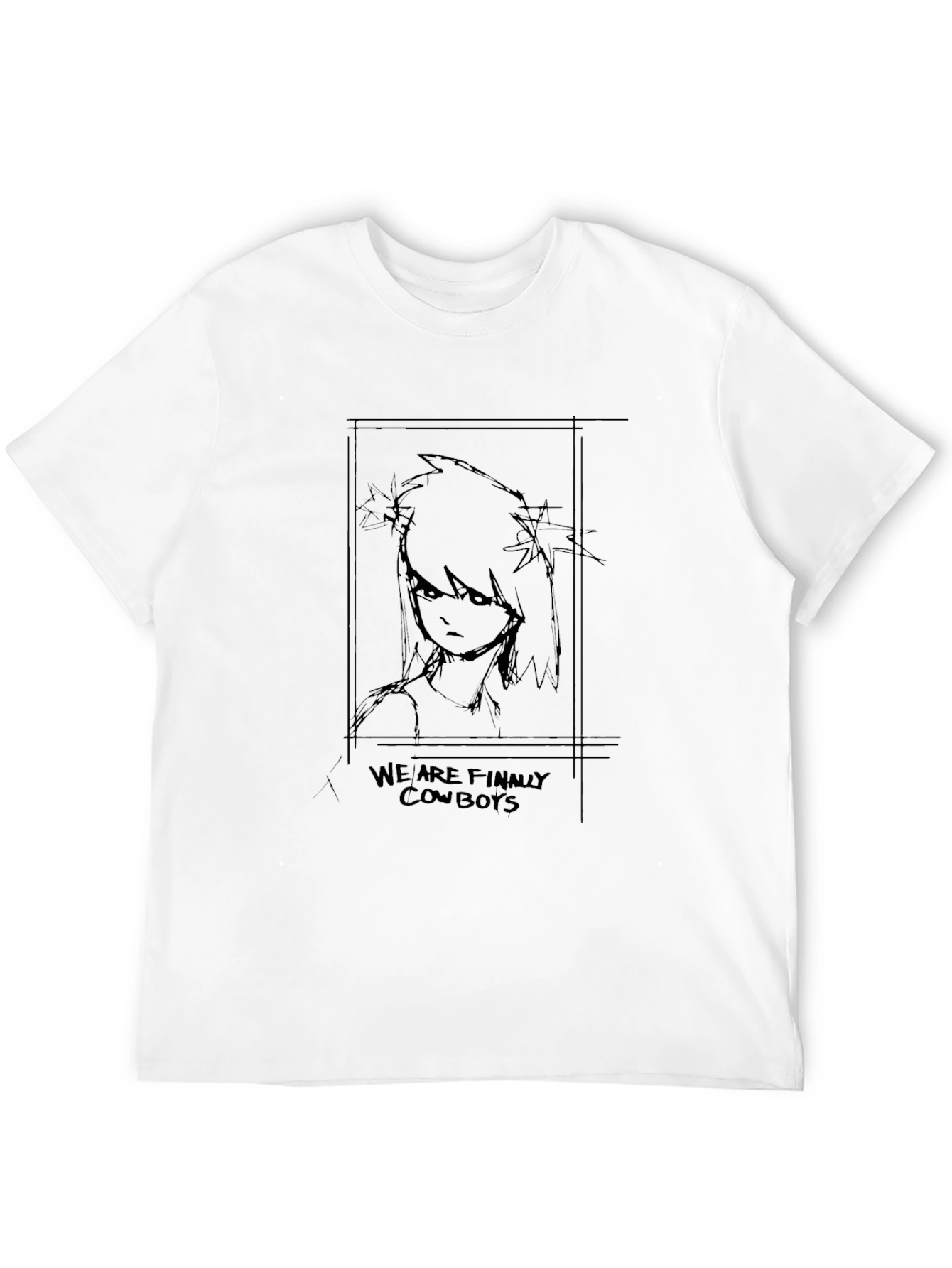 Cowboy Anime Graphic Black T-Shirt