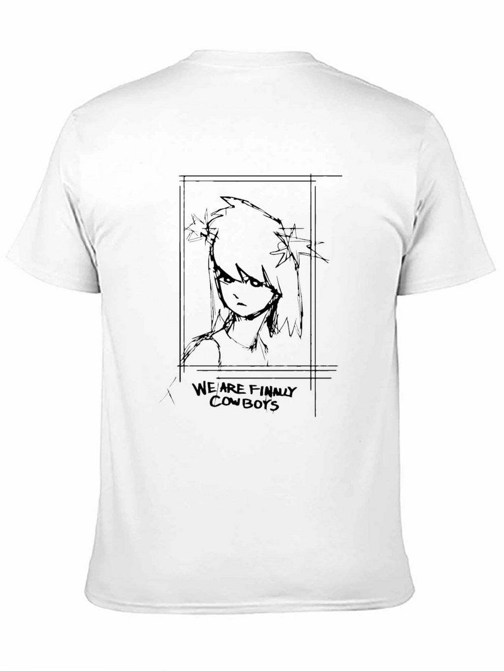 Cowboy Anime Graphic Black T-Shirt