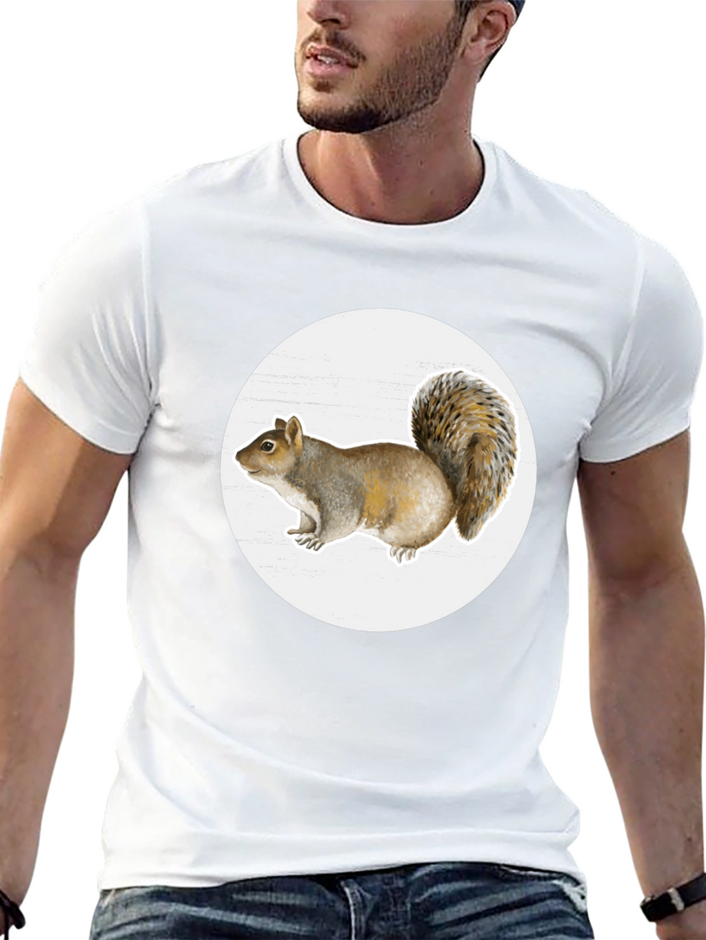 Squirrel Graphic Tee - Classic Black Cotton
