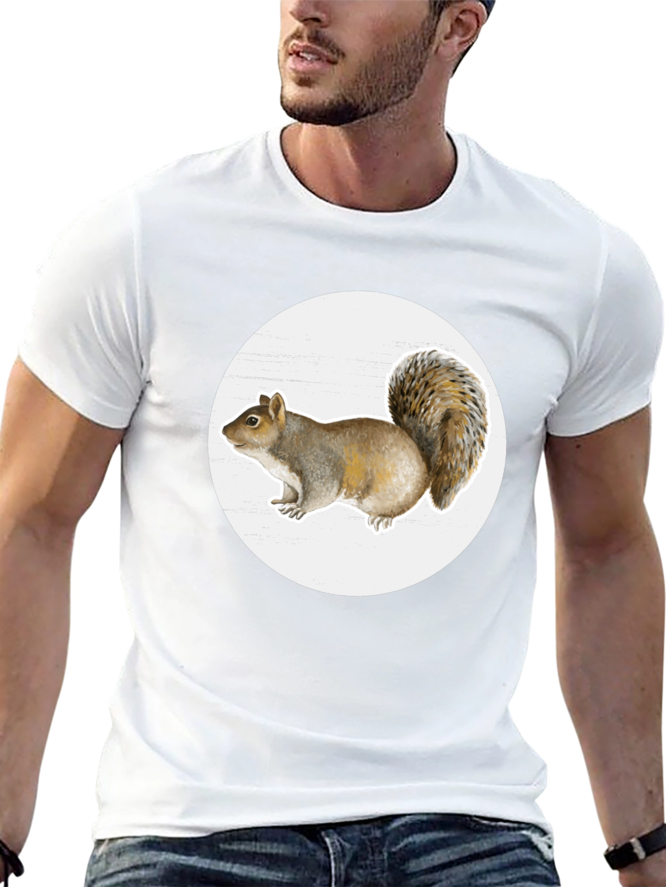 Squirrel Graphic Tee - Classic Black Cotton