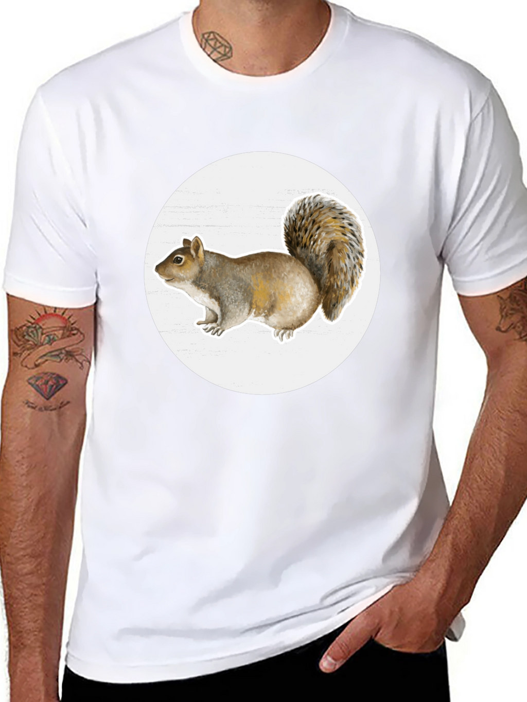 Squirrel Graphic Tee - Classic Black Cotton