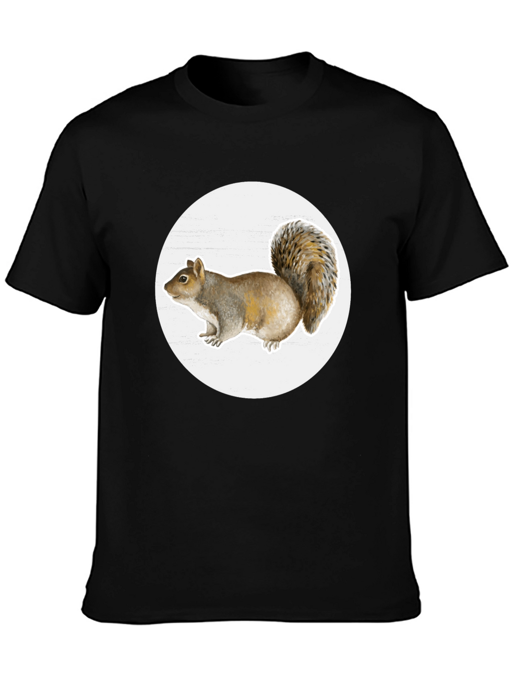 Squirrel Graphic Tee - Classic Black Cotton