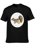 Squirrel Graphic Tee - Classic Black Cotton