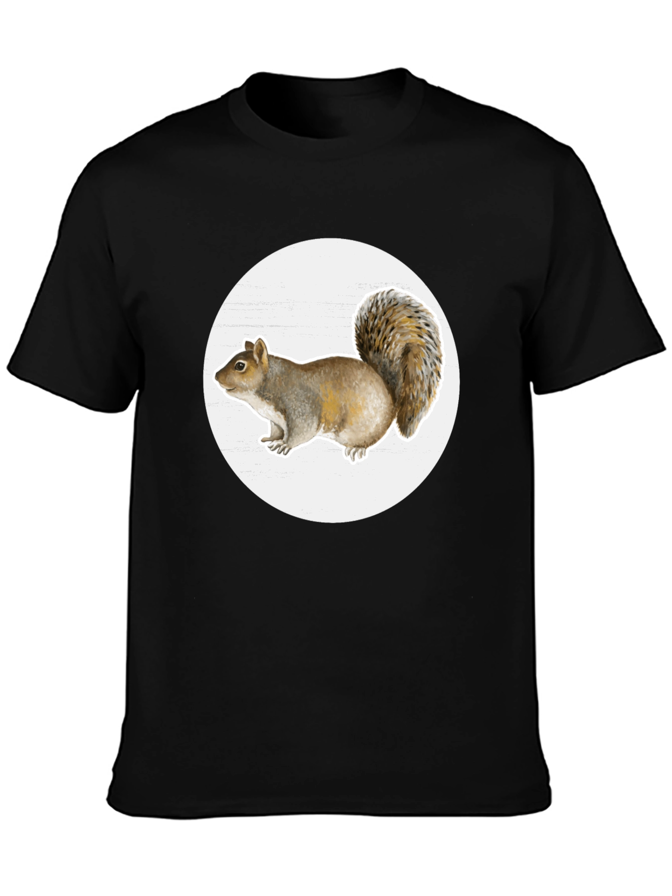 Squirrel Graphic Tee - Classic Black Cotton