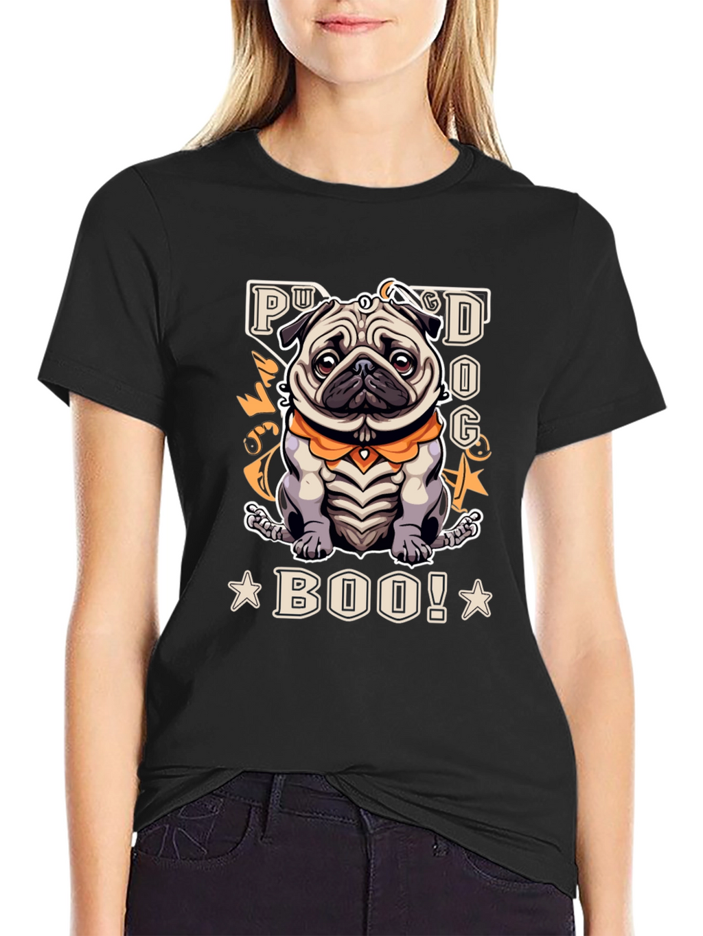 Pug Dog Boo! Graphic T-Shirt