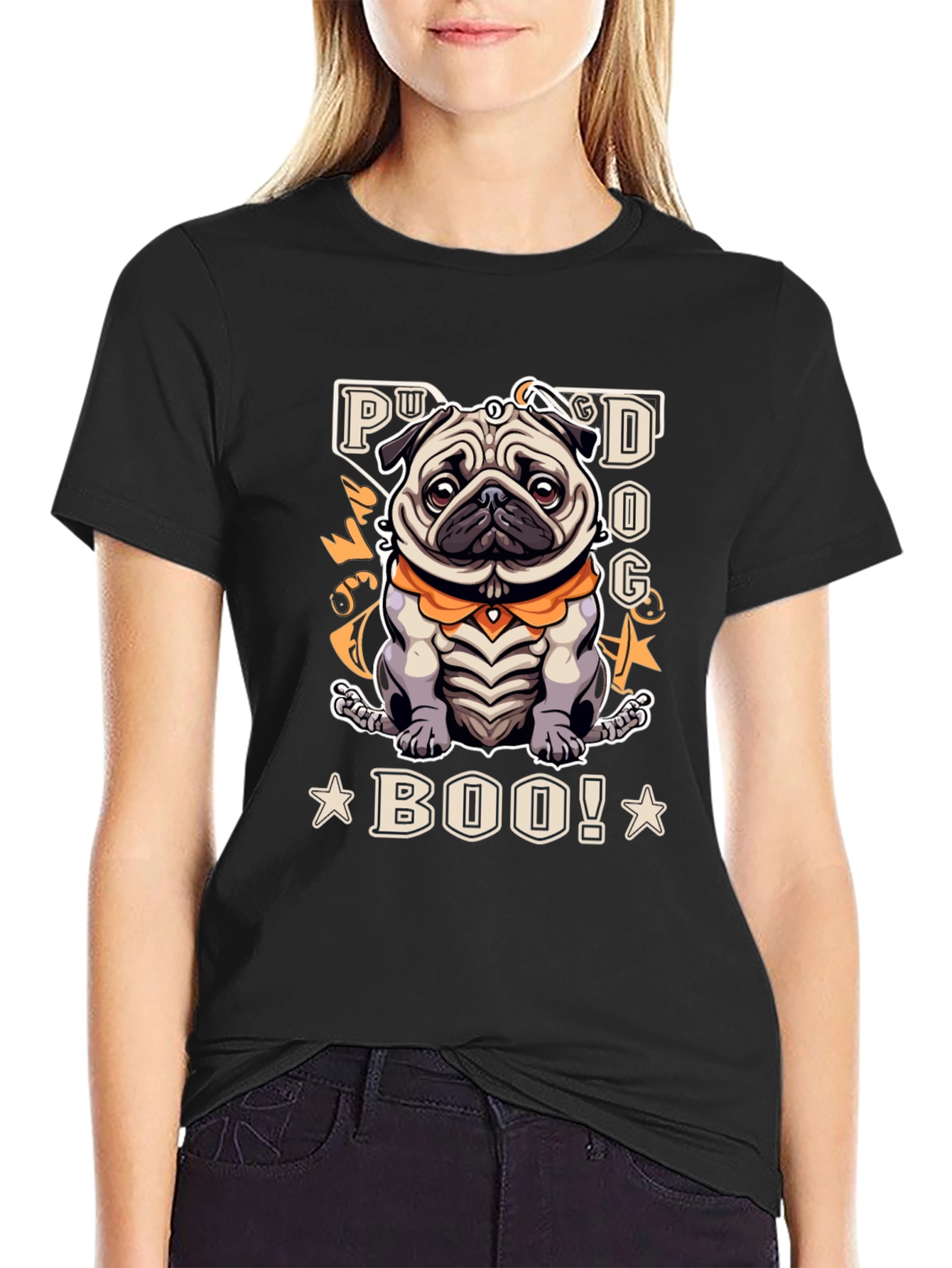 Pug Dog Boo! Graphic T-Shirt