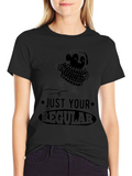 Just Your Regular Skater Penguin Black T-Shirt
