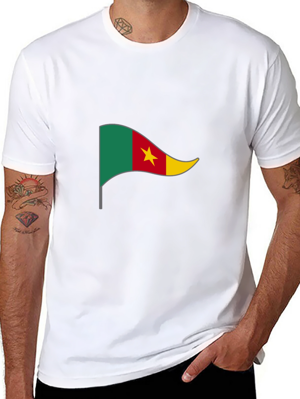Cameroon Flag Graphic T-Shirt