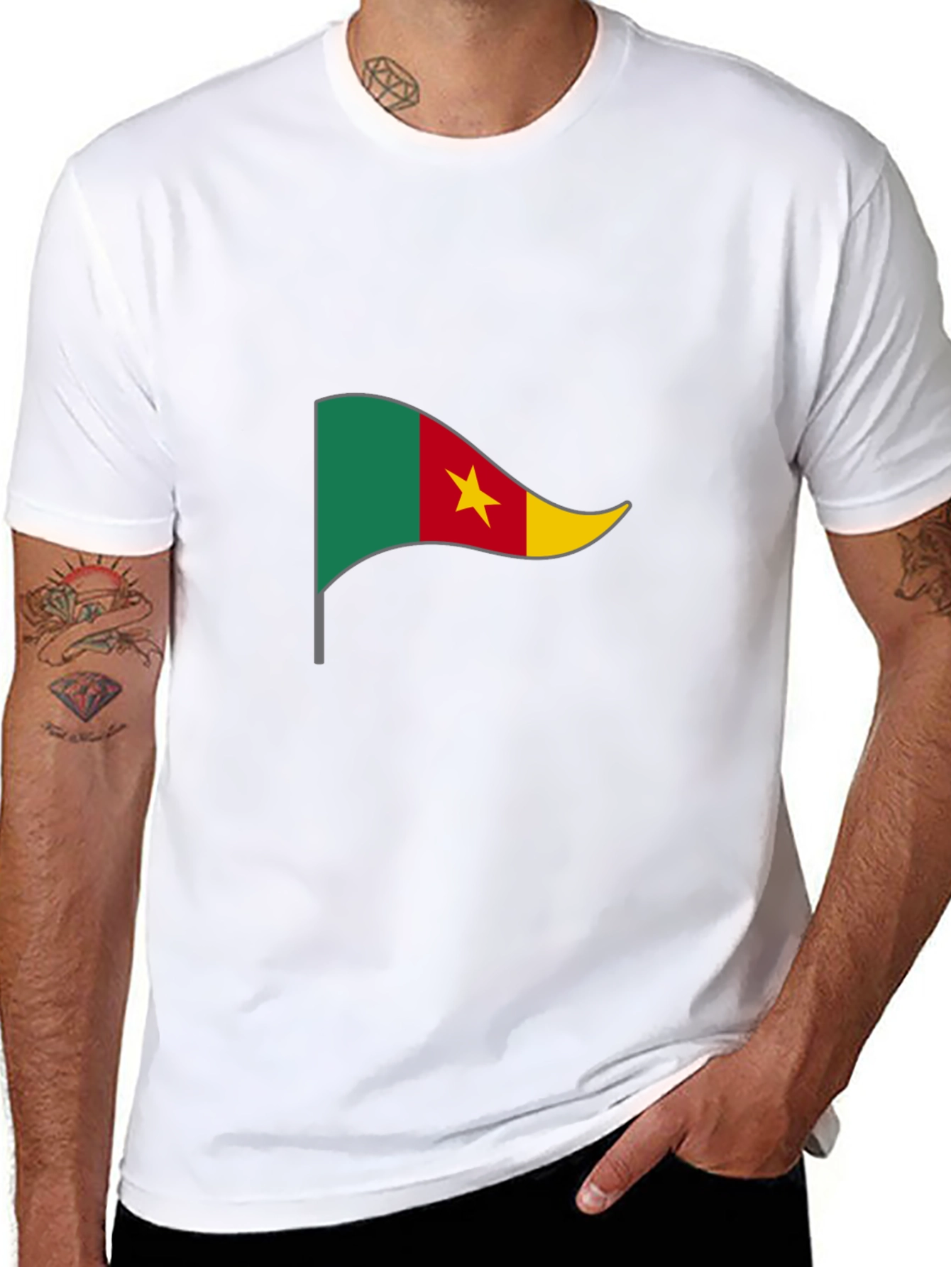Cameroon Flag Graphic T-Shirt