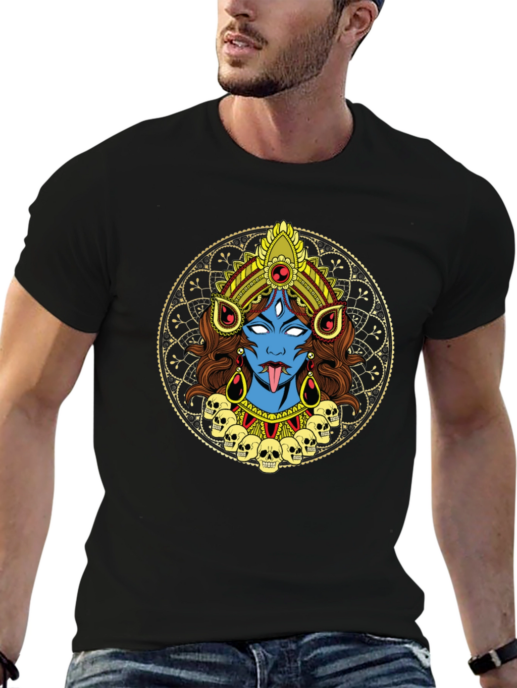 Kali T-Shirt: Fierce Goddess Design Black Tee
