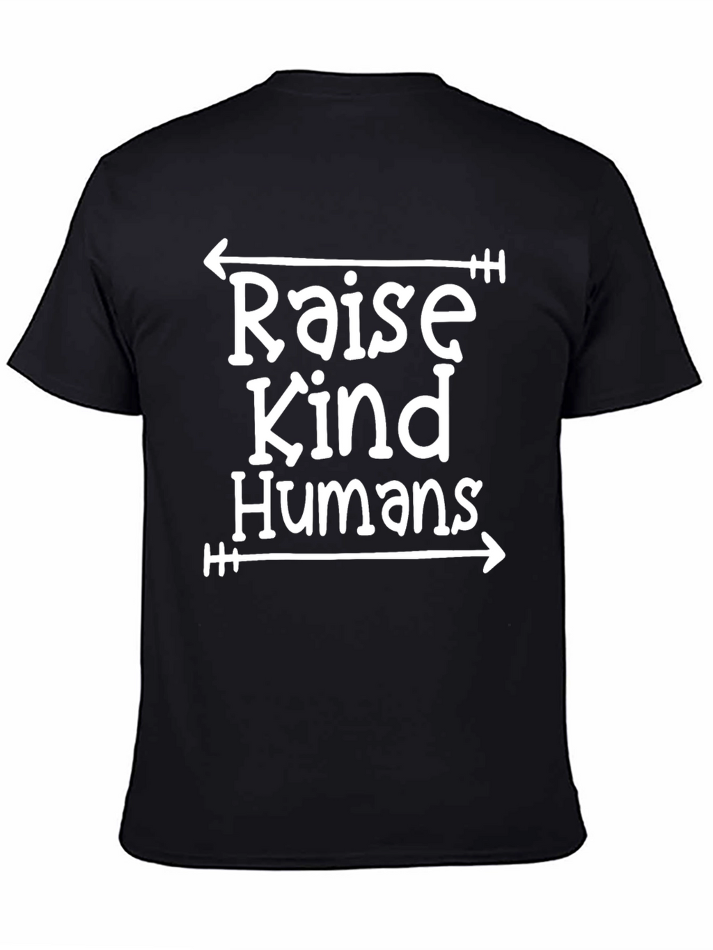 Raise Kind Humans Graphic Tee - Black Cotton T-Shirt