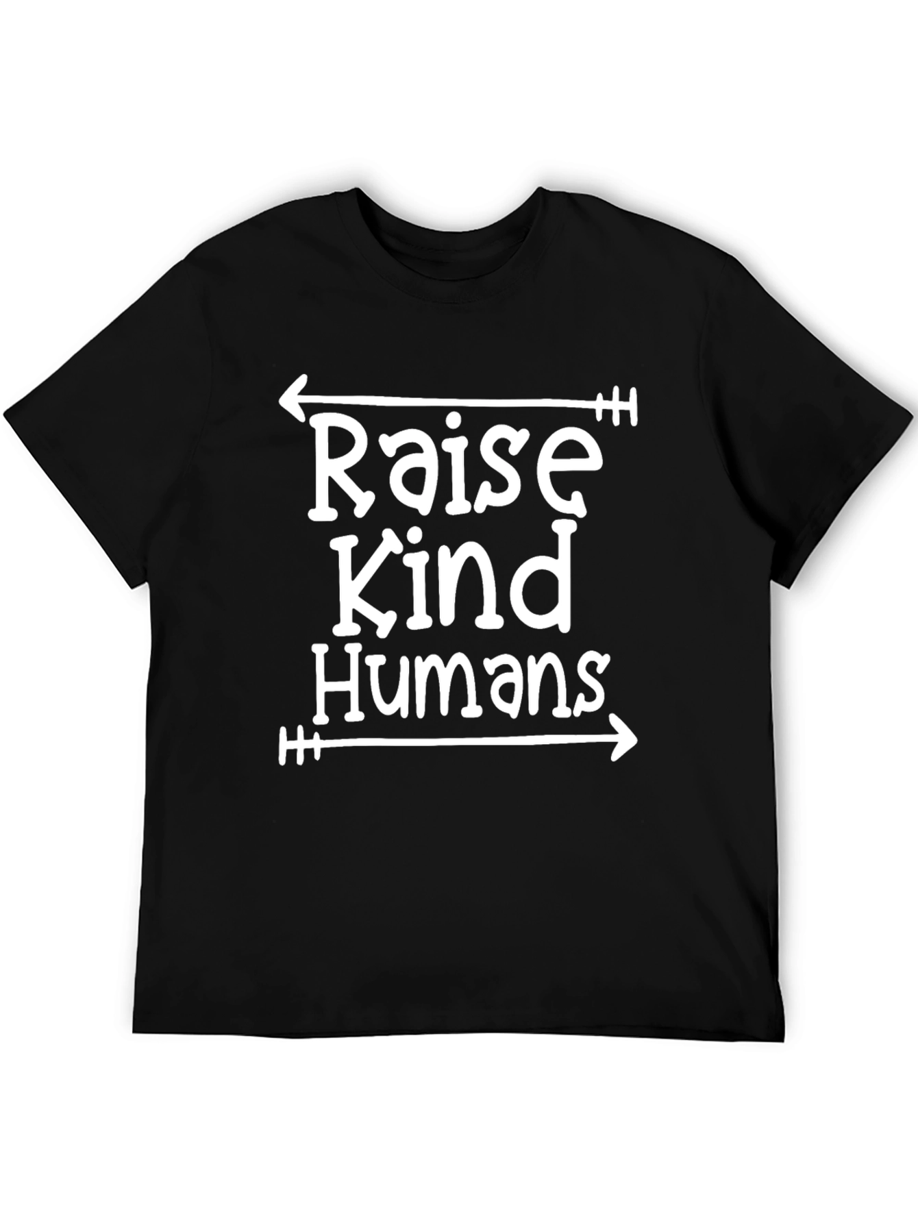 Raise Kind Humans Graphic Tee - Black Cotton T-Shirt
