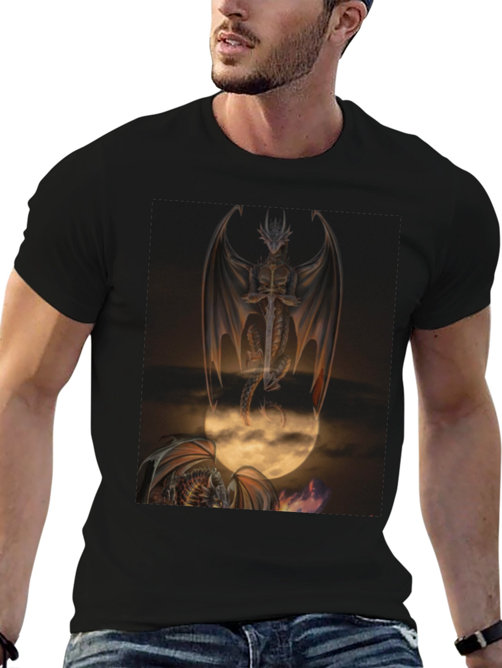 Dragon Graphic Tee - Fantasy Art T-Shirt
