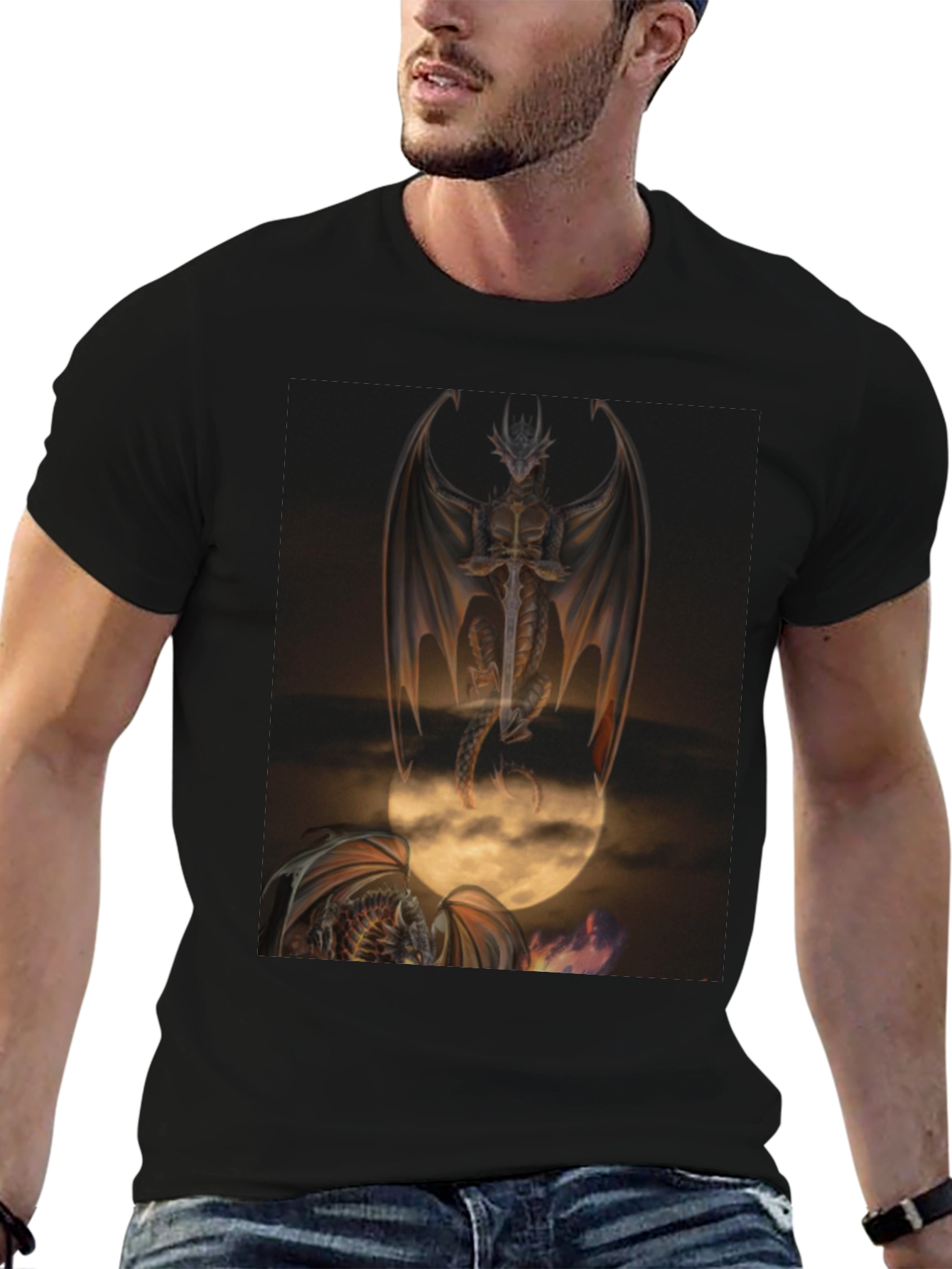 Dragon Graphic Tee - Fantasy Art T-Shirt