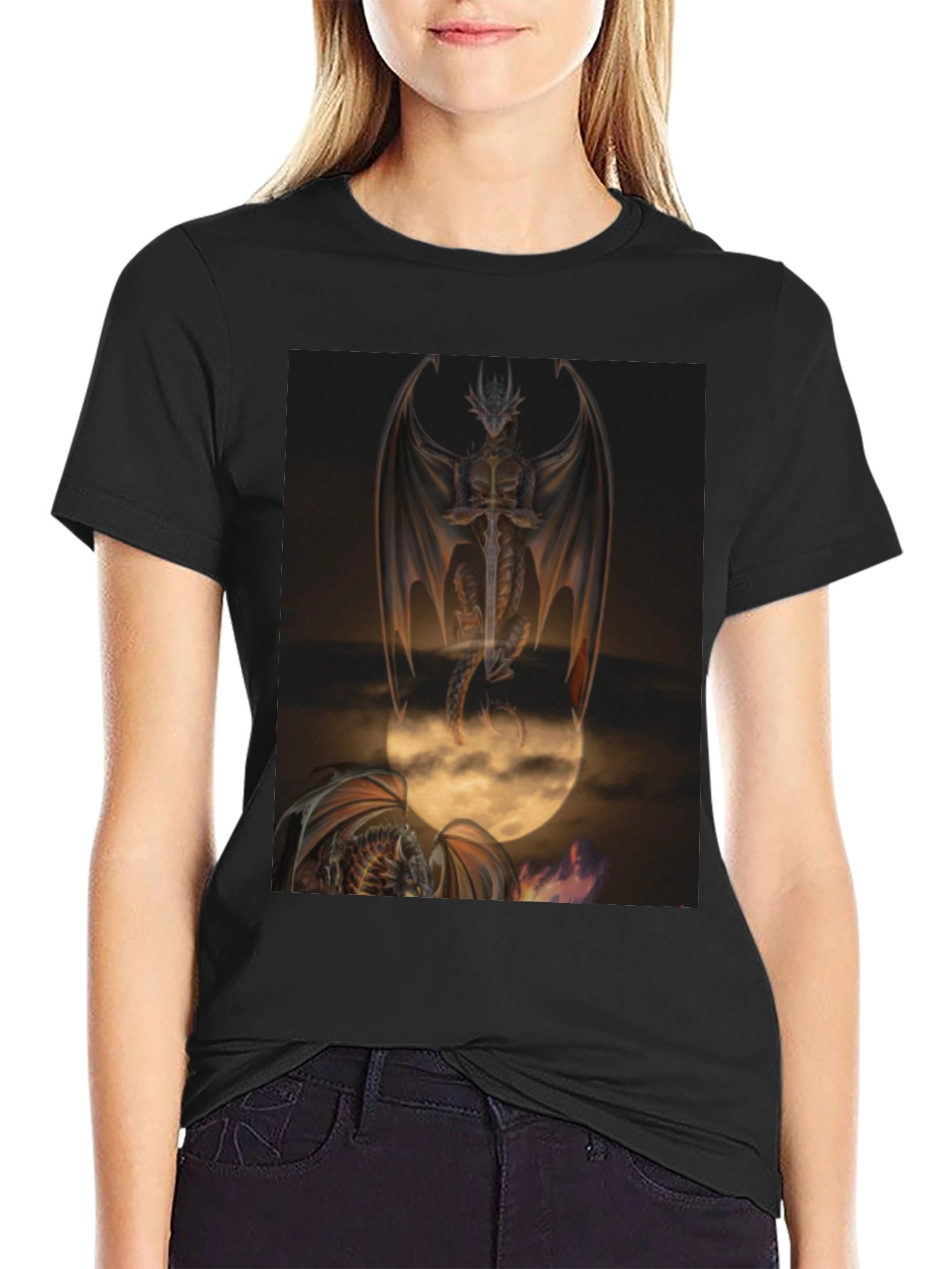 Dragon Graphic Tee - Fantasy Art T-Shirt