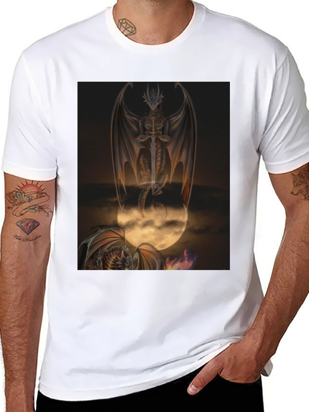 Dragon Graphic Tee - Fantasy Art T-Shirt