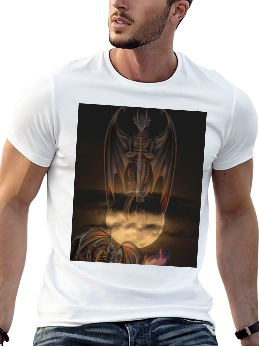 Dragon Graphic Tee - Fantasy Art T-Shirt