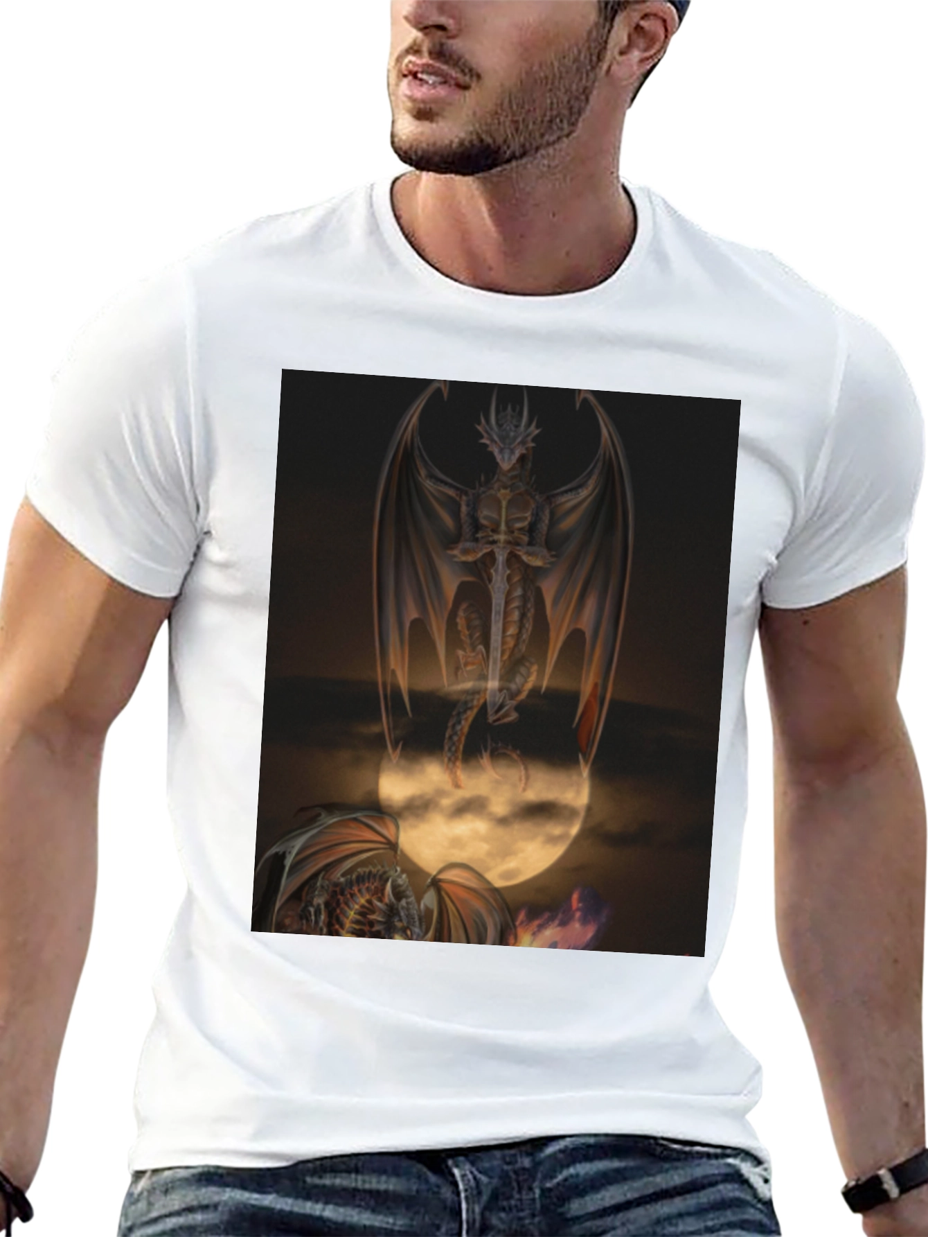 Dragon Graphic Tee - Fantasy Art T-Shirt