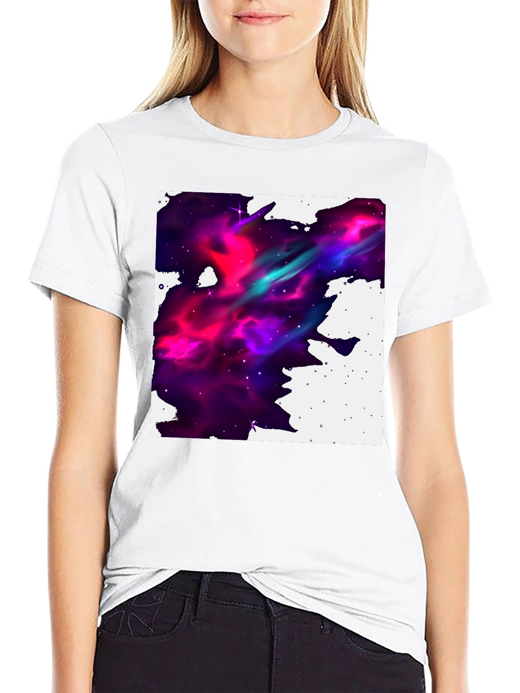Nebula Print Black T-Shirt