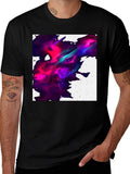 Nebula Print Black T-Shirt