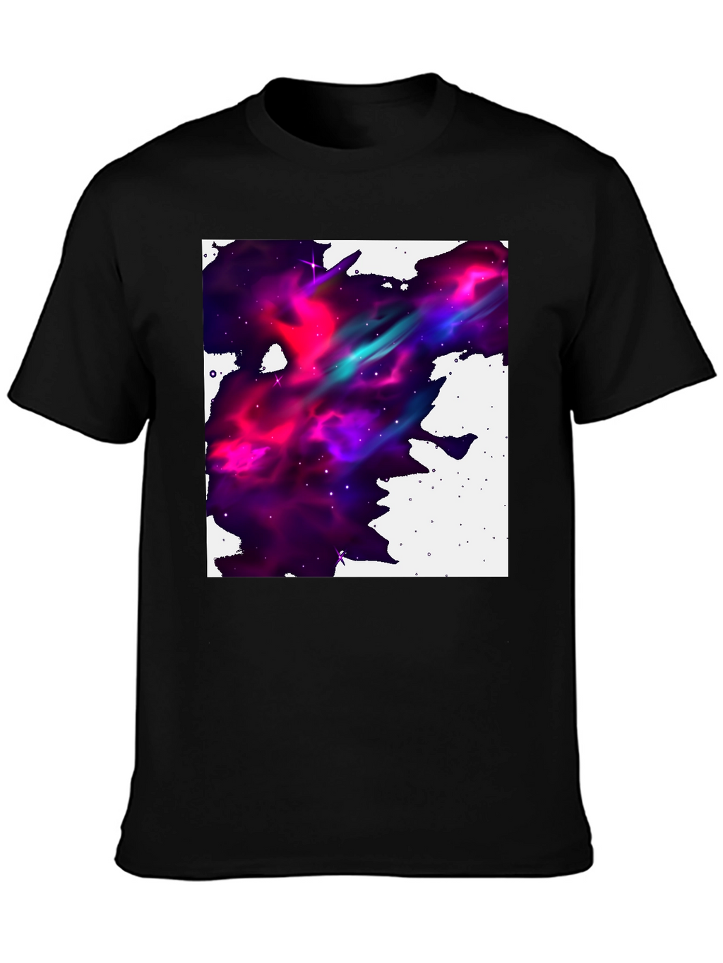 Nebula Print Black T-Shirt