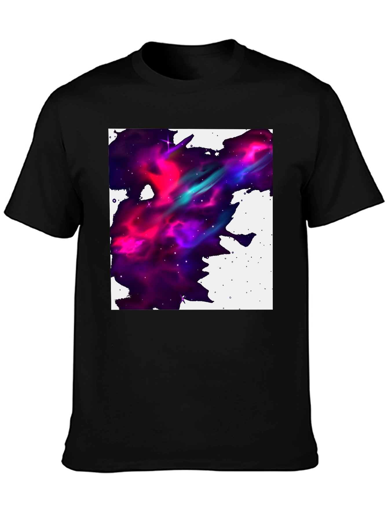 Nebula Print Black T-Shirt