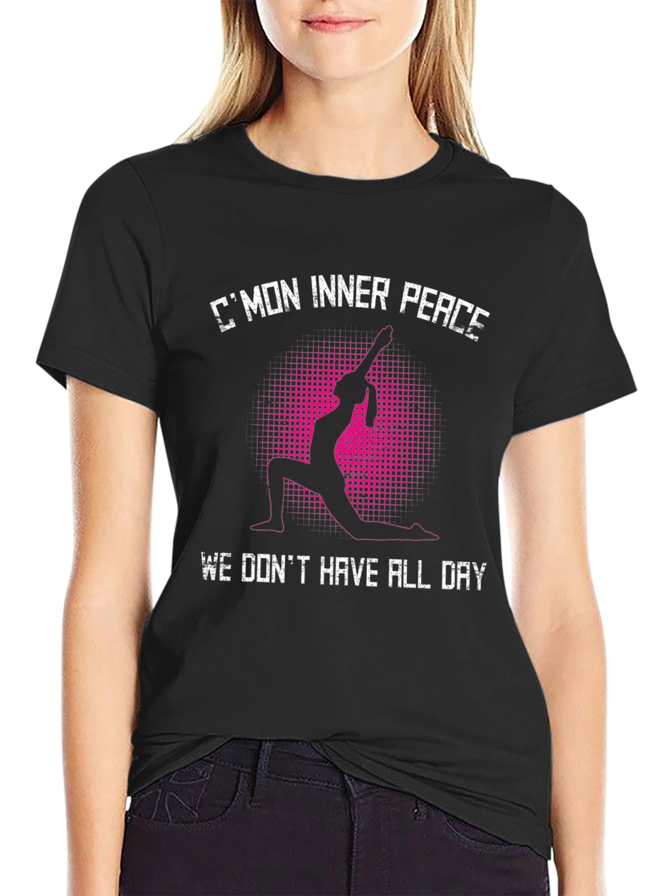 Yoga Inner Peace Black T-Shirt