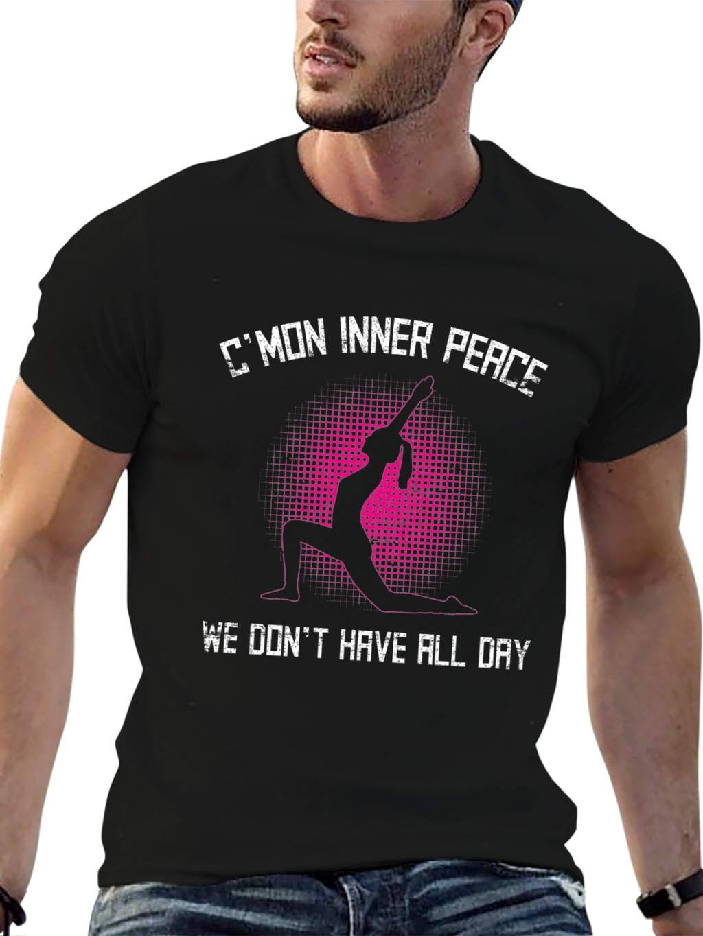 Yoga Inner Peace Black T-Shirt