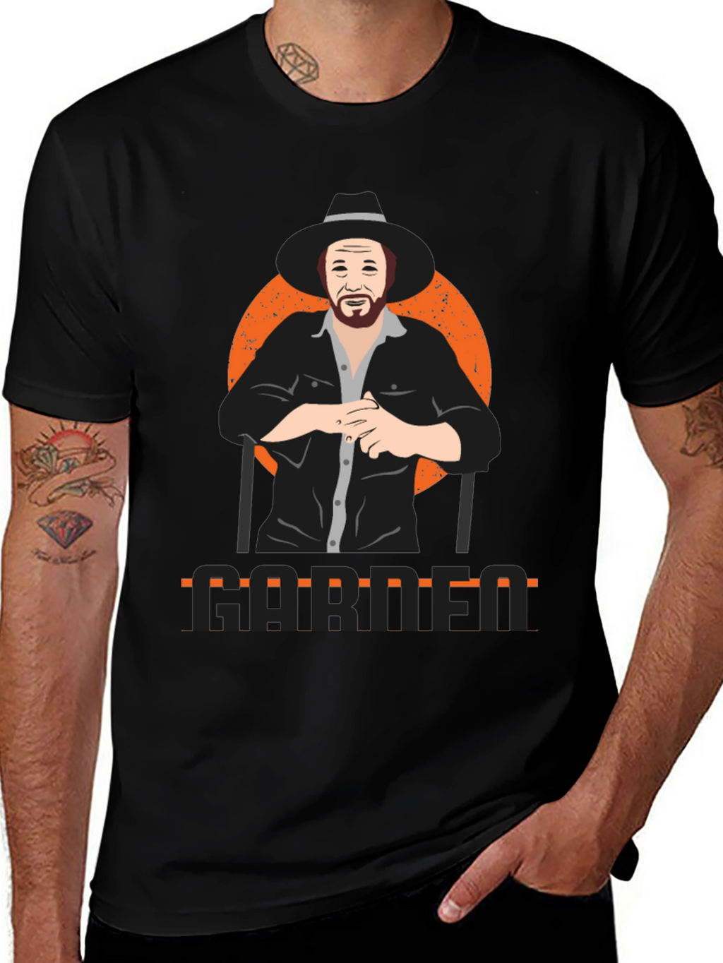 Garth Graphic Print Black T-Shirt