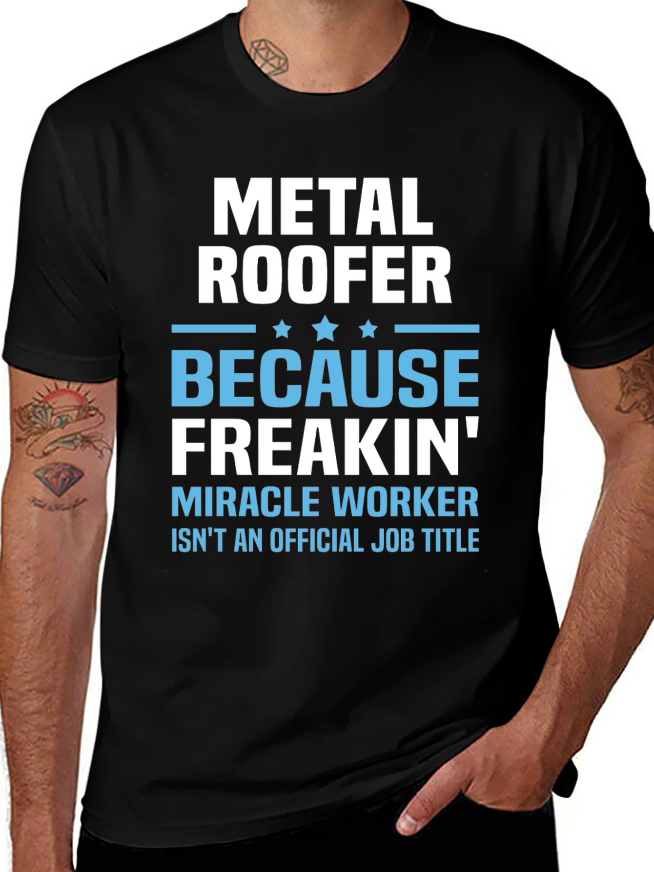 Metal Roofer T-Shirt - Funny Job Title Tee
