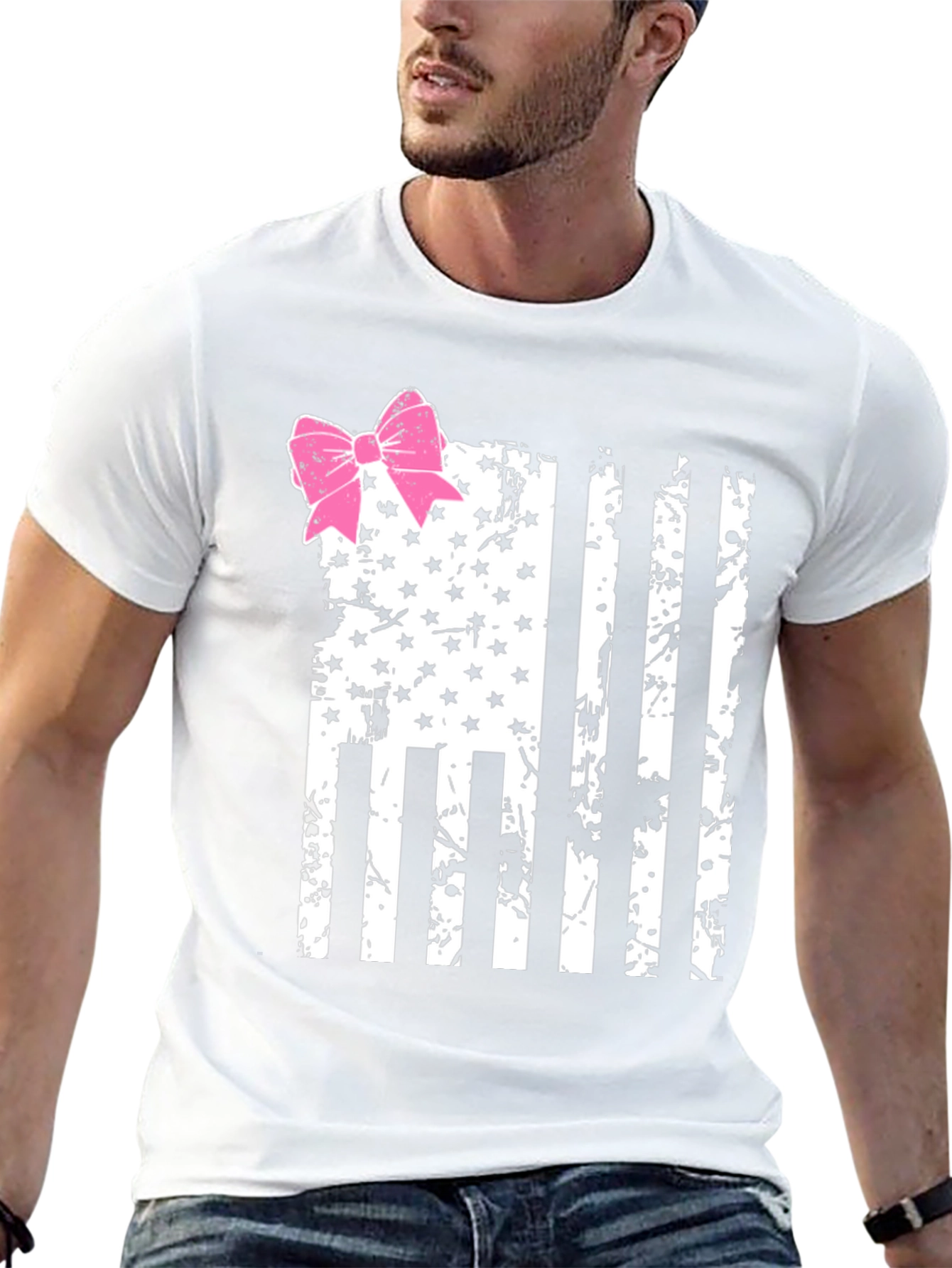 American Flag Bow T-Shirt