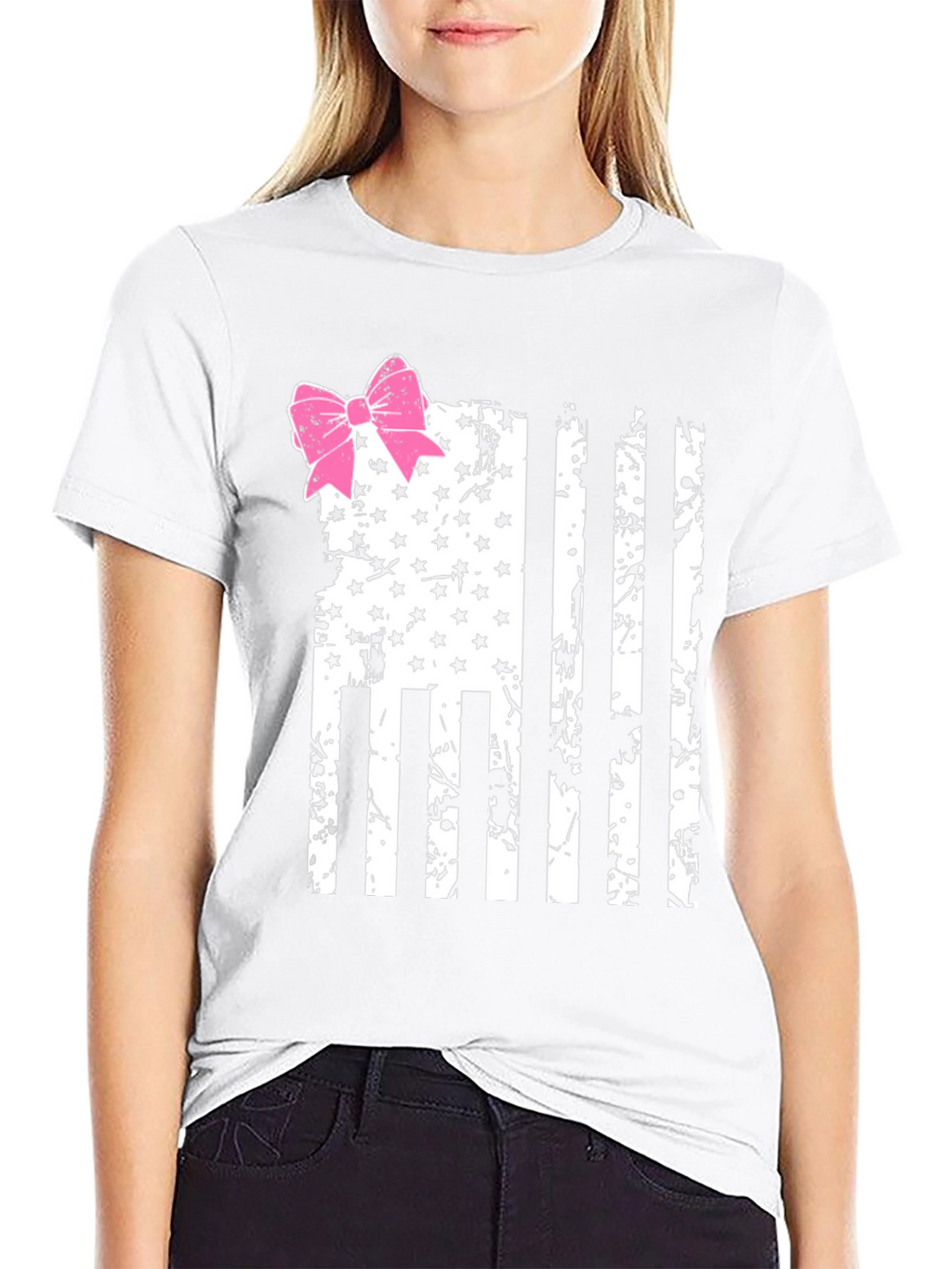American Flag Bow T-Shirt