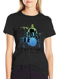 Drummer Superpower Graphic Tee - Music Lover Gift