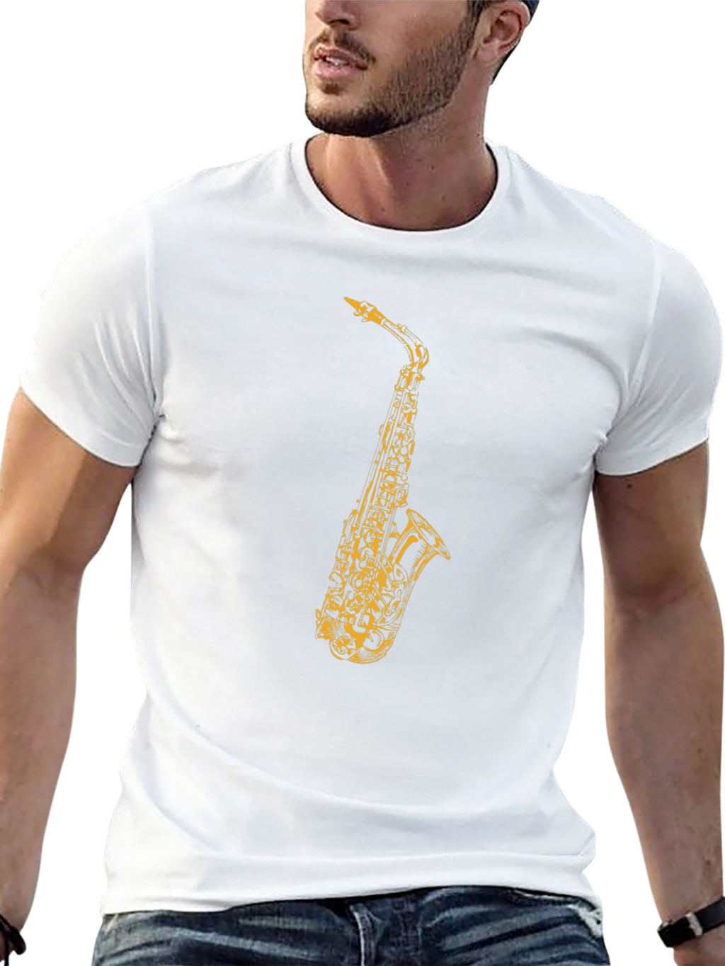 Saxophone Graphic T-Shirt - Music Lover Tee