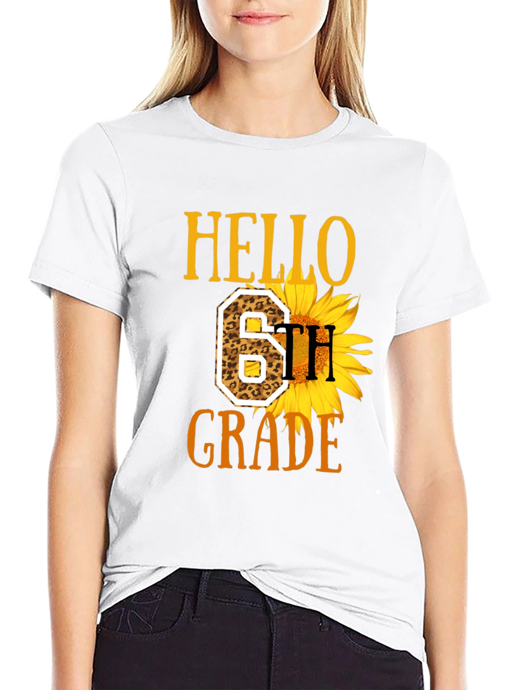 Hello 6th Grade Sunflower T-Shirt