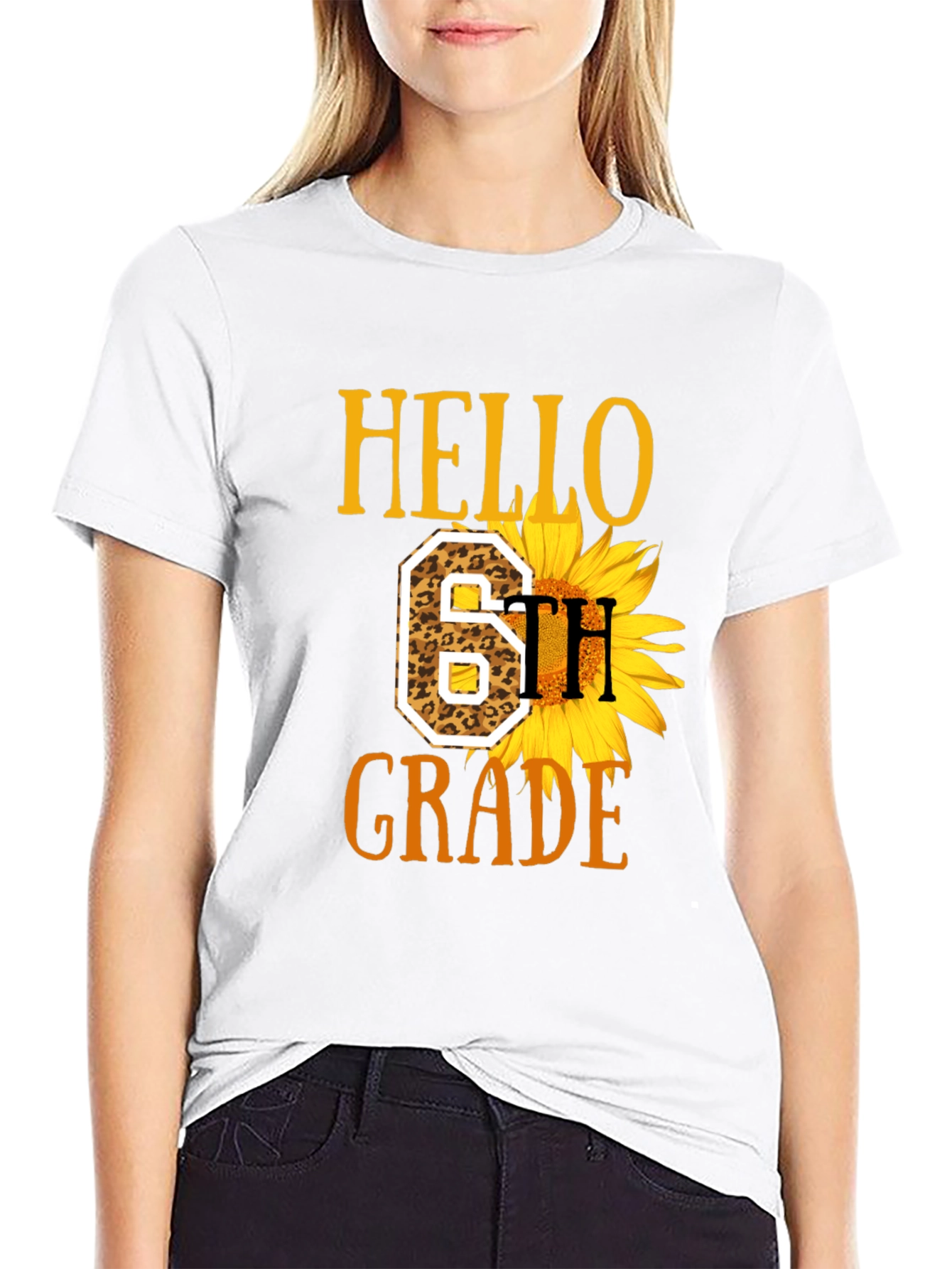 Hello 6th Grade Sunflower T-Shirt