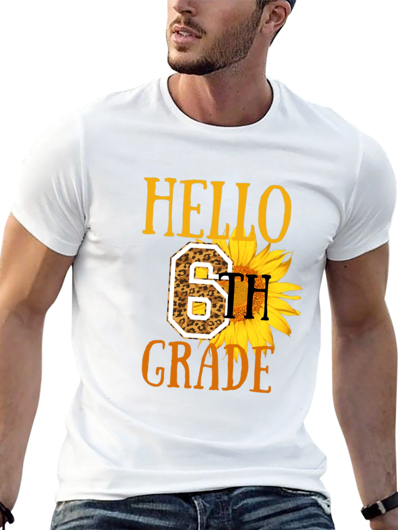 Hello 6th Grade Sunflower T-Shirt