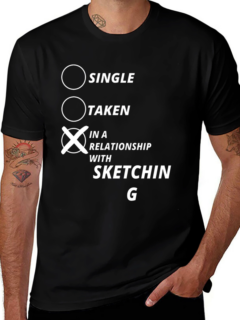 Sketching Relationship Graphic T-Shirt
