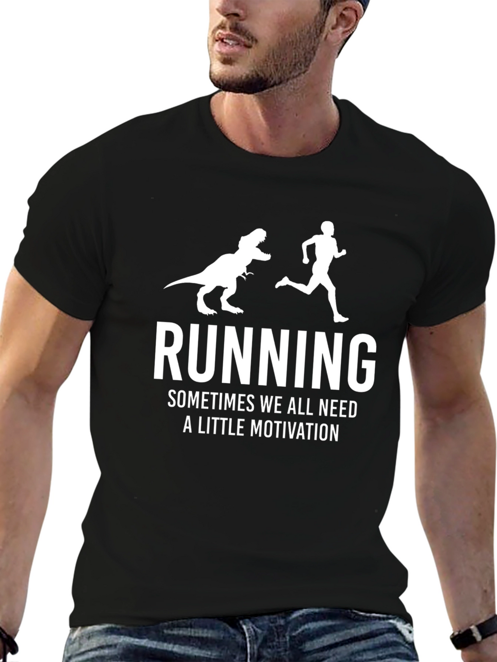 Running T-Shirt - Dinosaur Motivation