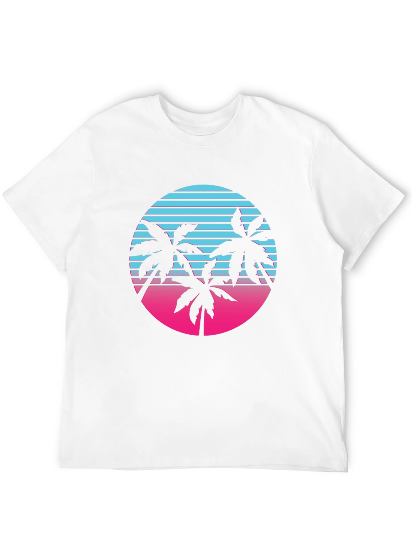 Retro Palm Tree Sunset Graphic T-Shirt