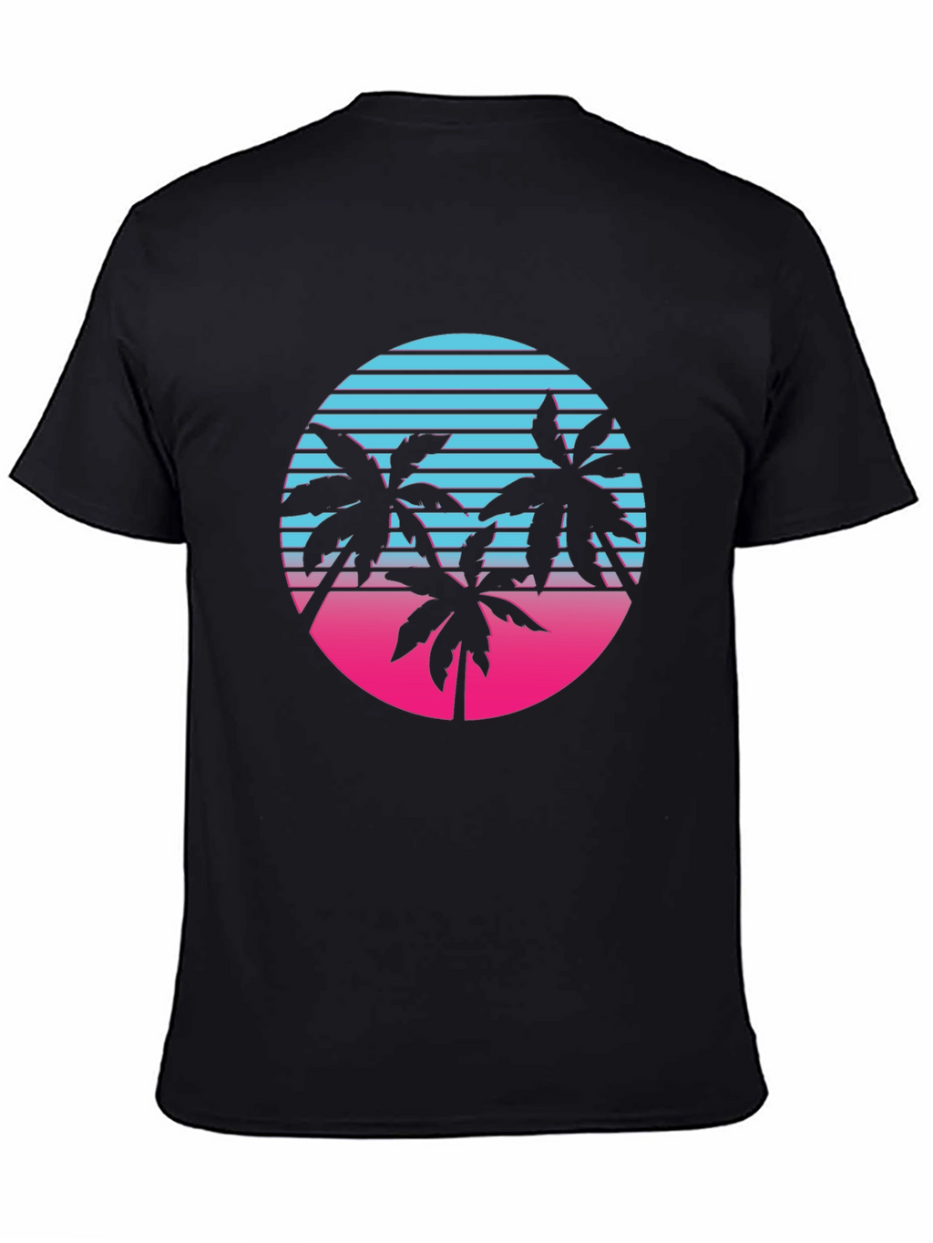 Retro Palm Tree Sunset Graphic T-Shirt