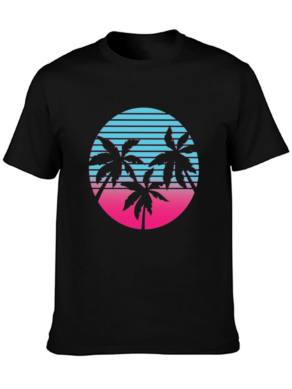Retro Palm Tree Sunset Graphic T-Shirt